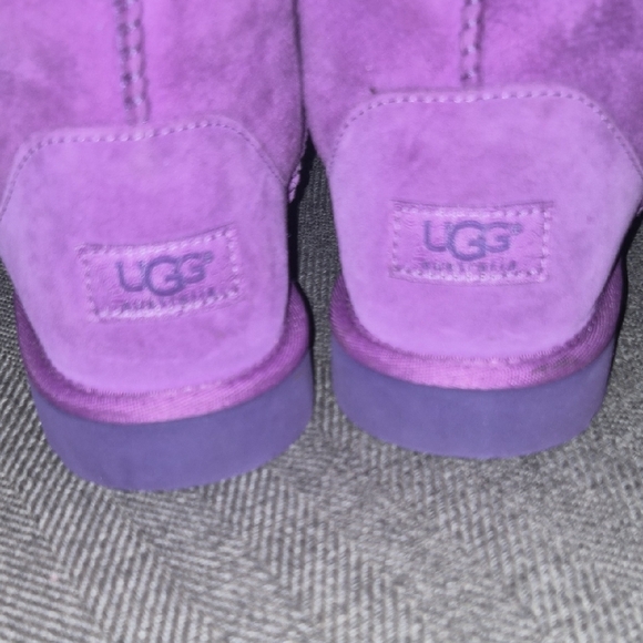UGG Purple Suede Shearling Sole Boot - Picture 4 of 5